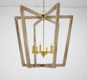Zeugma HD121 Natural Oak & Gold Lantern