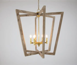 Zeugma HD121 Natural Oak & Gold Lantern