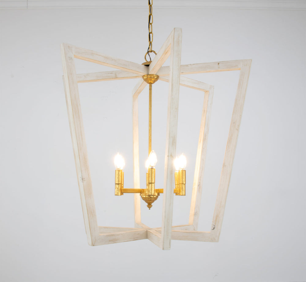 Zeugma HD121 White Oak & Gold Lantern