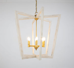 Zeugma HD121 White Oak & Gold Lantern