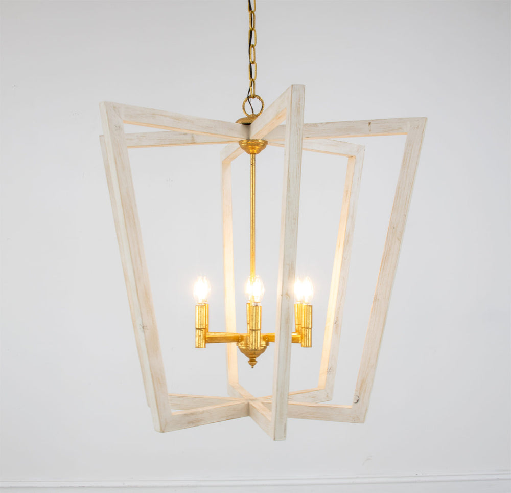 Zeugma HD121 White Oak & Gold Lantern