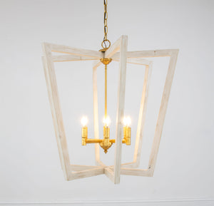 Zeugma HD121 White Oak & Gold Lantern