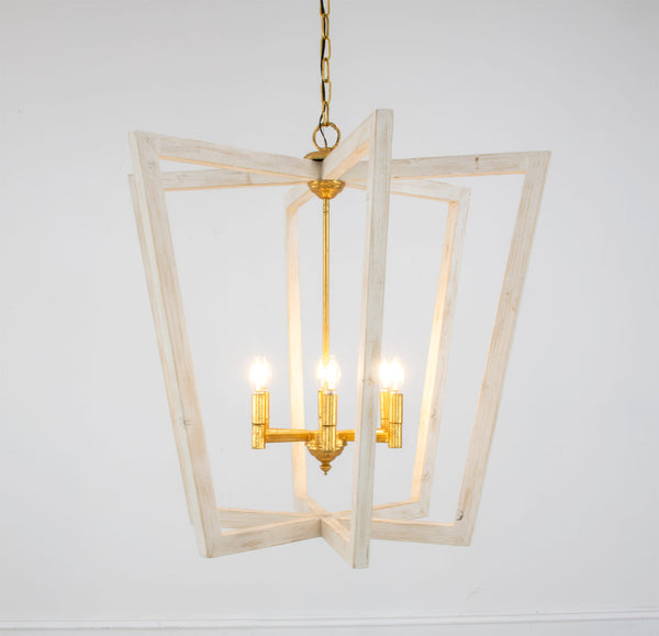 Zeugma HD121 White Oak & Gold Lantern