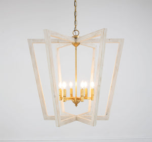 Zeugma HD121 White Oak & Gold Lantern