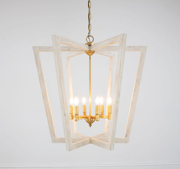 Zeugma HD121 White Oak & Gold Lantern