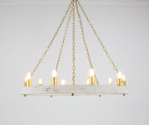Zeugma HD122 Light Oak & Gold Chandelier