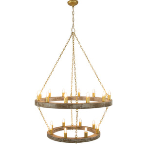 Zeugma HD123 Natural Oak & Gold Chandelier