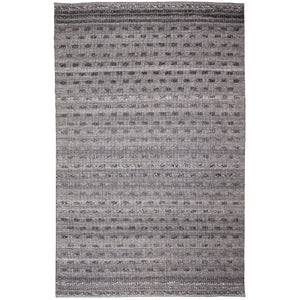 Trans-Ocean Liora Manne Hudson Bubble Stripe Casual Indoor/Outdoor Hand Woven 100% Solution Dyed Polyester Rug Charcoal 8'3" x 11'6"