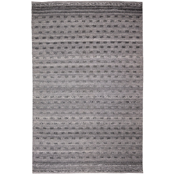 Trans-Ocean Liora Manne Hudson Bubble Stripe Casual Indoor/Outdoor Hand Woven 100% Solution Dyed Polyester Rug Charcoal 8'3" x 11'6"