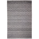 Trans-Ocean Liora Manne Hudson Bubble Stripe Casual Indoor/Outdoor Hand Woven 100% Solution Dyed Polyester Rug Charcoal 8'3" x 11'6"