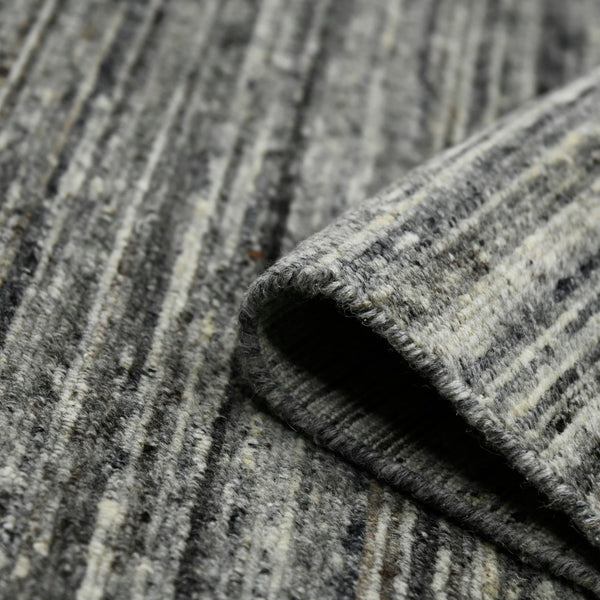 AMER Rugs Heaven HEA-5 Hand-Loomed Striped Transitional Area Rug Iron 12' x 15'