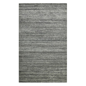 AMER Rugs Heaven HEA-6 Hand-Loomed Striped Transitional Area Rug Dark Gray 12' x 15'