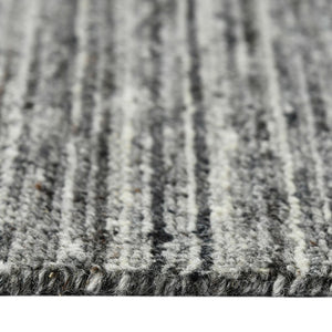 AMER Rugs Heaven HEA-6 Hand-Loomed Striped Transitional Area Rug Dark Gray 12' x 15'