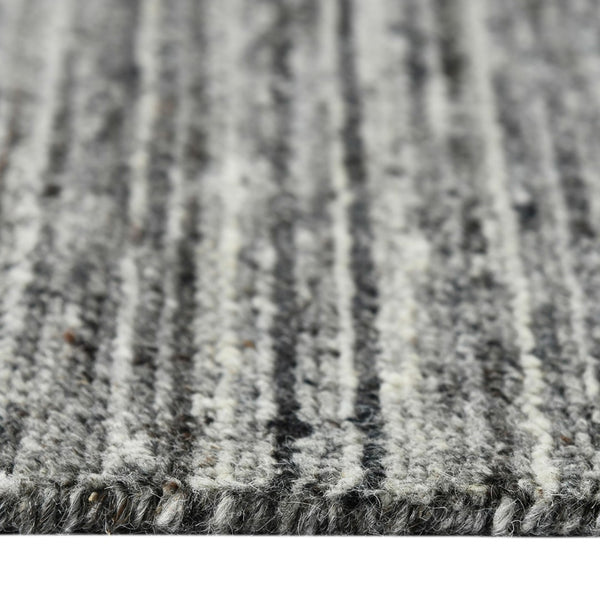AMER Rugs Heaven HEA-6 Hand-Loomed Striped Transitional Area Rug Dark Gray 12' x 15'