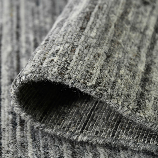 AMER Rugs Heaven HEA-6 Hand-Loomed Striped Transitional Area Rug Dark Gray 12' x 15'