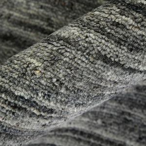 AMER Rugs Heaven HEA-6 Hand-Loomed Striped Transitional Area Rug Dark Gray 12' x 15'