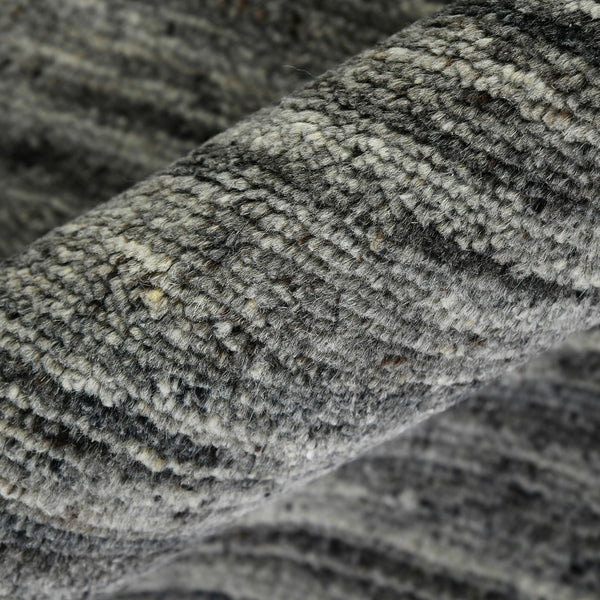 AMER Rugs Heaven HEA-6 Hand-Loomed Striped Transitional Area Rug Dark Gray 12' x 15'