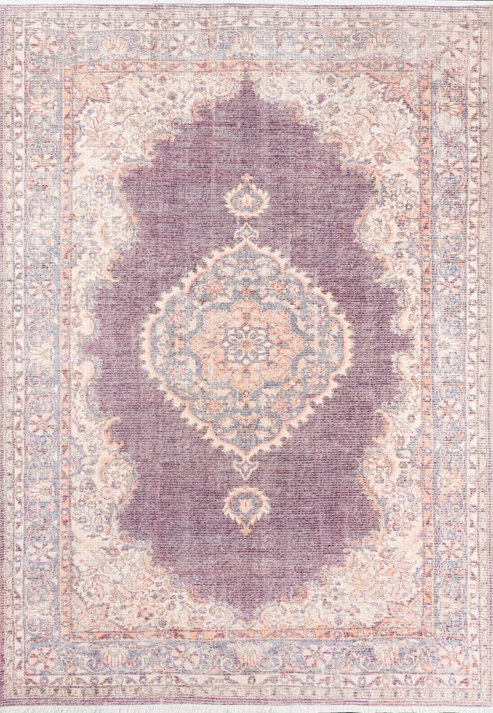Momeni Helena HEL-5 Machine Made Traditional Medallion Indoor Area Rug Plum 8' x 10' HELENHEL-5PLM80A0