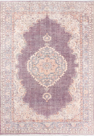 Momeni Helena HEL-5 Machine Made Traditional Medallion Indoor Area Rug Plum 8' x 10' HELENHEL-5PLM80A0