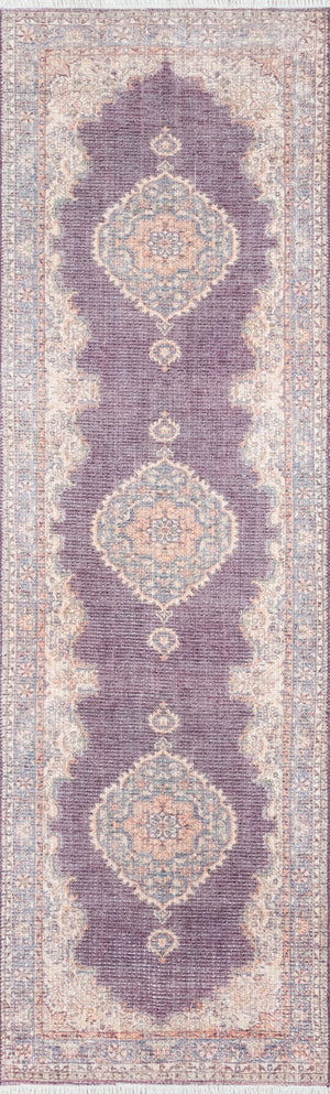 Momeni Helena HEL-5 Machine Made Traditional Medallion Indoor Area Rug Plum 8' x 10' HELENHEL-5PLM80A0
