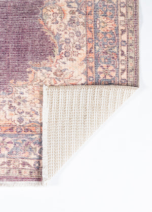 Momeni Helena HEL-5 Machine Made Traditional Medallion Indoor Area Rug Plum 8' x 10' HELENHEL-5PLM80A0