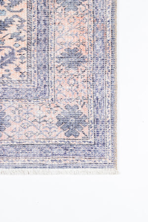 Momeni Helena HEL-7 Machine Made Traditional Medallion Indoor Area Rug Denim 8' x 10' HELENHEL-7DNM80A0