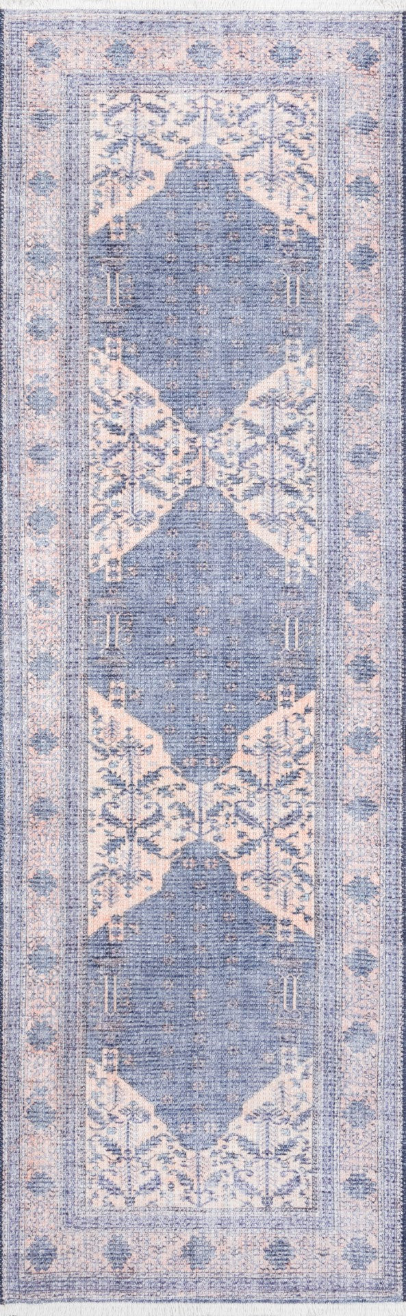 Momeni Helena HEL-7 Machine Made Traditional Medallion Indoor Area Rug Denim 8' x 10' HELENHEL-7DNM80A0