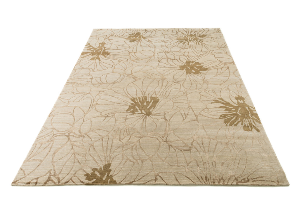 Loloi Hermitage HE-01 75% Wool, 20% Viscose, 5% Silk Hand Knotted Transitional Rug HERMHE-01BE0086B6