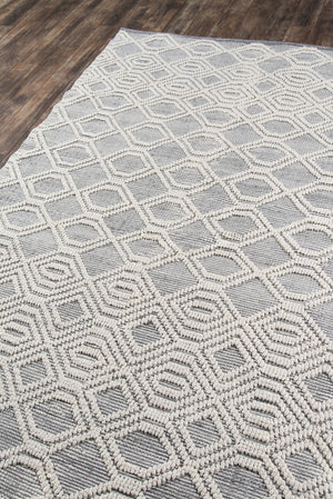 Momeni Hermosa HRM-1 Hand Woven Contemporary Geometric Indoor Area Rug Grey 8'9" x 11'9" HERMOHRM-1GRY89B9