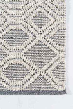 Momeni Hermosa HRM-1 Hand Woven Contemporary Geometric Indoor Area Rug Grey 8'9" x 11'9" HERMOHRM-1GRY89B9