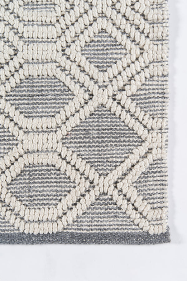 Momeni Hermosa HRM-1 Hand Woven Contemporary Geometric Indoor Area Rug Grey 8'9" x 11'9" HERMOHRM-1GRY89B9