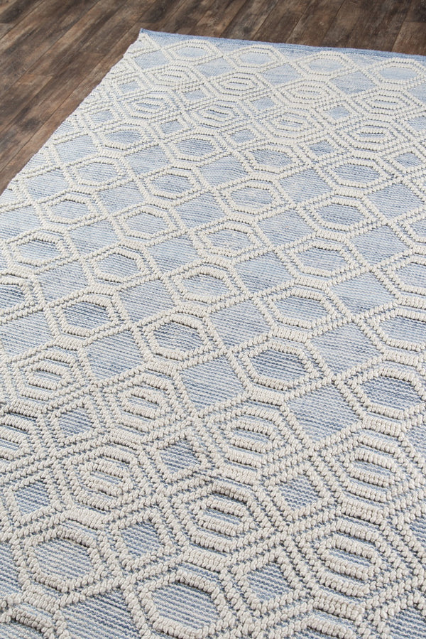 Momeni Hermosa HRM-1 Hand Woven Contemporary Geometric Indoor Area Rug Light Blue 8'9" x 11'9" HERMOHRM-1LBL89B9