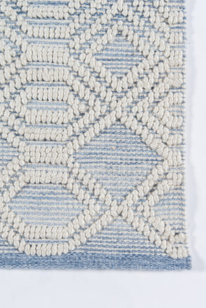Momeni Hermosa HRM-1 Hand Woven Contemporary Geometric Indoor Area Rug Light Blue 8'9" x 11'9" HERMOHRM-1LBL89B9
