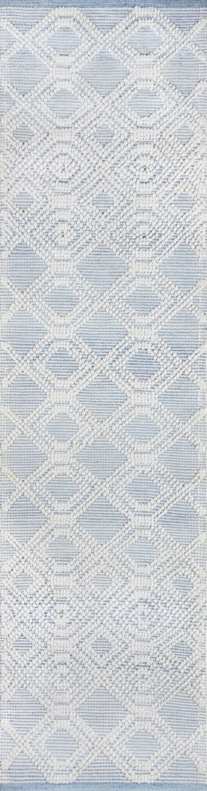 Momeni Hermosa HRM-1 Hand Woven Contemporary Geometric Indoor Area Rug Light Blue 8'9" x 11'9" HERMOHRM-1LBL89B9