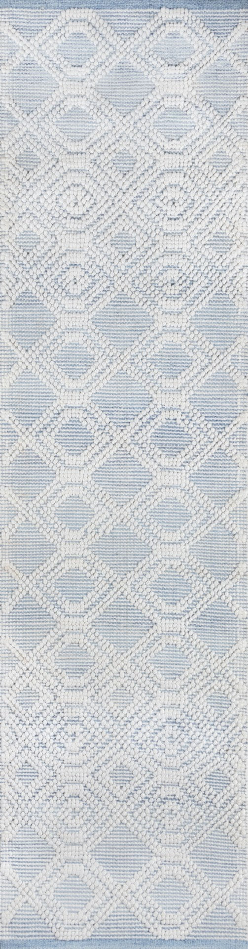 Momeni Hermosa HRM-1 Hand Woven Contemporary Geometric Indoor Area Rug Light Blue 8'9" x 11'9" HERMOHRM-1LBL89B9