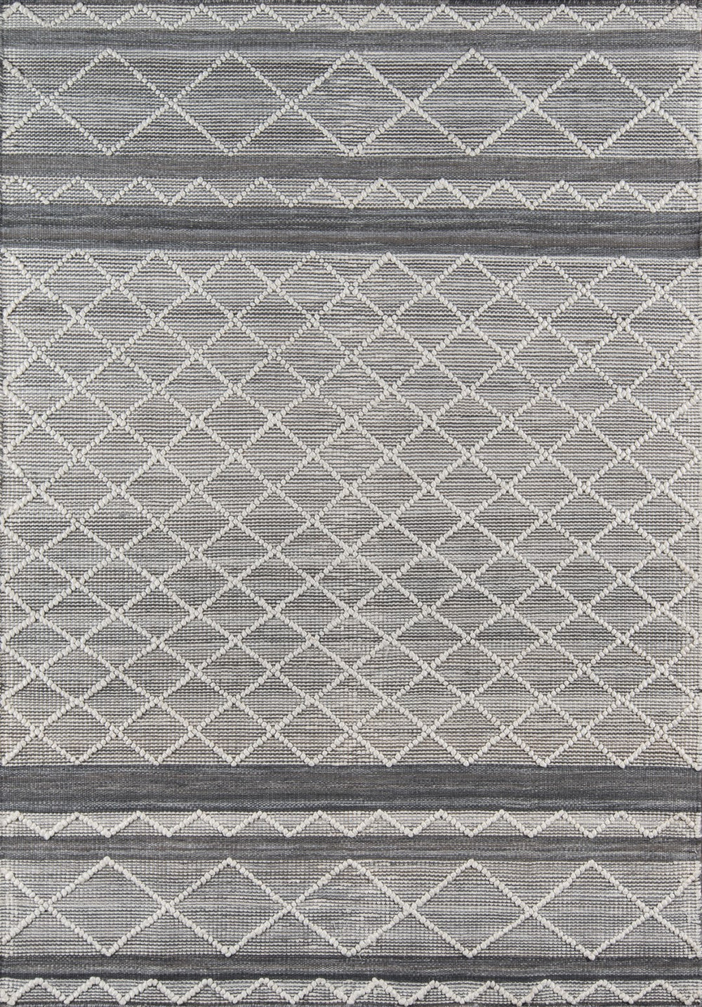Momeni Hermosa HRM-2 Hand Woven Contemporary Geometric Indoor Area Rug Grey 8'9" x 11'9" HERMOHRM-2GRY89B9