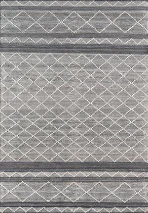 Momeni Hermosa HRM-2 Hand Woven Contemporary Geometric Indoor Area Rug Grey 8'9" x 11'9" HERMOHRM-2GRY89B9