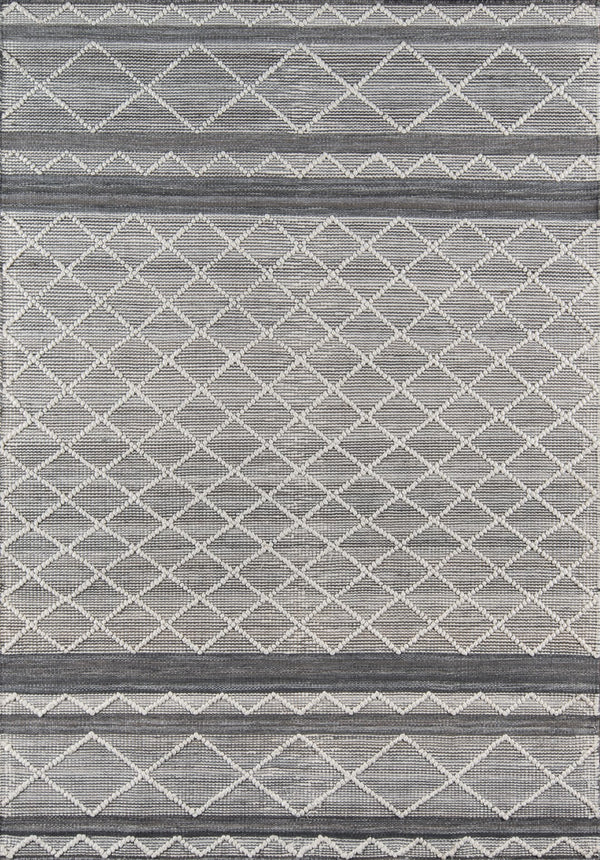 Momeni Hermosa HRM-2 Hand Woven Contemporary Geometric Indoor Area Rug Grey 8'9" x 11'9" HERMOHRM-2GRY89B9
