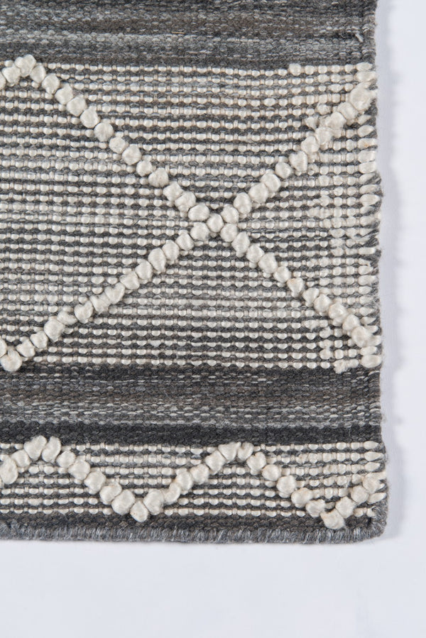 Momeni Hermosa HRM-2 Hand Woven Contemporary Geometric Indoor Area Rug Grey 8'9" x 11'9" HERMOHRM-2GRY89B9