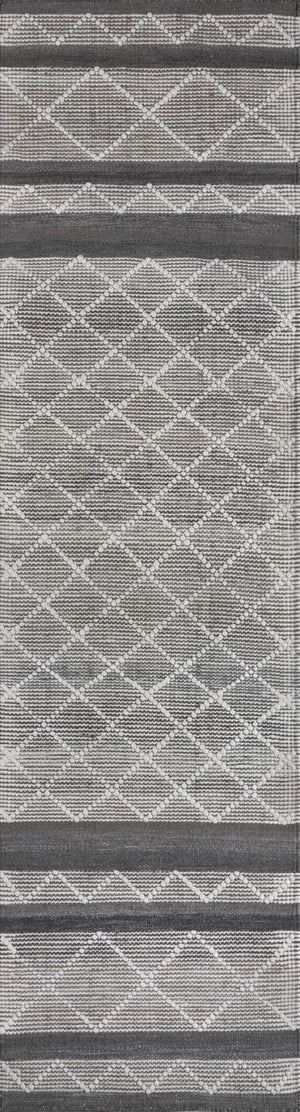 Momeni Hermosa HRM-2 Hand Woven Contemporary Geometric Indoor Area Rug Grey 8'9" x 11'9" HERMOHRM-2GRY89B9