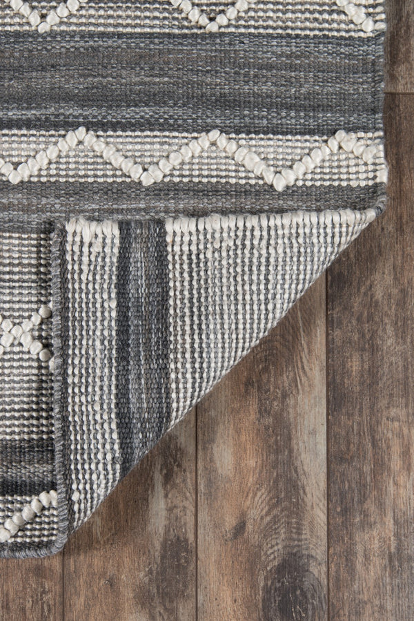 Momeni Hermosa HRM-2 Hand Woven Contemporary Geometric Indoor Area Rug Grey 8'9" x 11'9" HERMOHRM-2GRY89B9