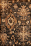 Chandra Rugs Hetty 100% Jute Hand Knotted Contemporary Rug Brown/Black/Taupe/Gold 9' x 13'