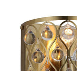 Bethel Gold Wall Sconce in Metal & Crystal