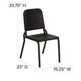 English Elm EE1985 Contemporary Commercial Grade Music Stack Chair Black EEV-14313
