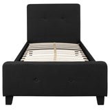 English Elm EE1986 Contemporary Upholstered Platform Bed Black EEV-14318