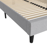 English Elm EE1994 Modern Upholstered Platform Bed Light Grey EEV-14443