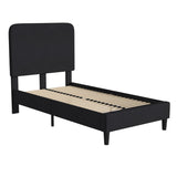 English Elm EE1994 Modern Upholstered Platform Bed Charcoal EEV-14448