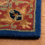 Heritage 277 Traditional Hand Tufted 100% Fine Indian Wool Pile Rug Blue / Red