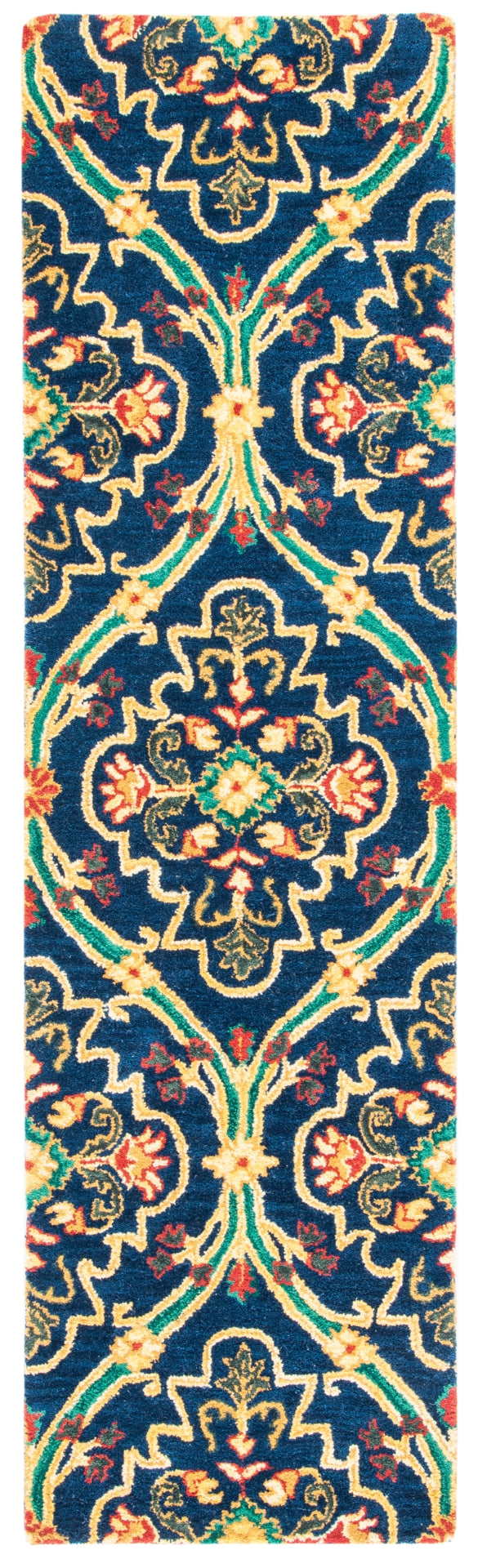 Heritage 475 Hand Tufted 80% Wool, 20% Cotton  Rug Navy / Yellow 80% Wool, 20% Cotton HG475N-28