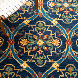 Heritage 475 Hand Tufted 80% Wool, 20% Cotton  Rug Navy / Yellow 80% Wool, 20% Cotton HG475N-5